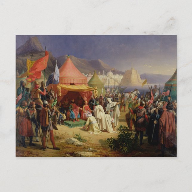 Erobringen av Tripoli, april 1102, 1842 Vykort (Framsida)