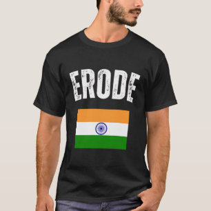 Erode India Flagga Travel Souvenir Indian T Shirt