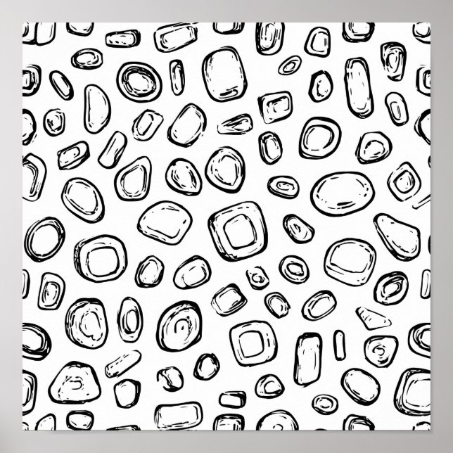 Eroded Copper Object Decoupage Template Line Art Poster (Framsidan)