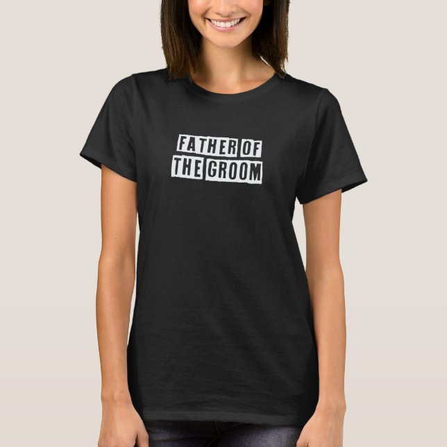 Eroderad textidé  Brudgummens far T Shirt (Framsida)