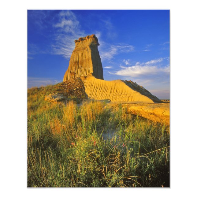 Eroderat monument i Little Missouri Fototryck (Framsidan)