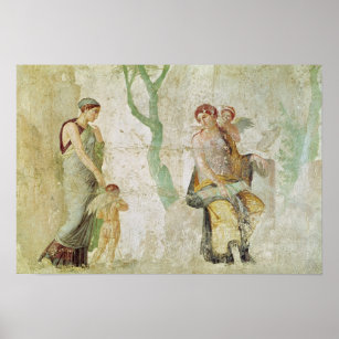 Eros straffas i närvaro av Aphrodite Poster