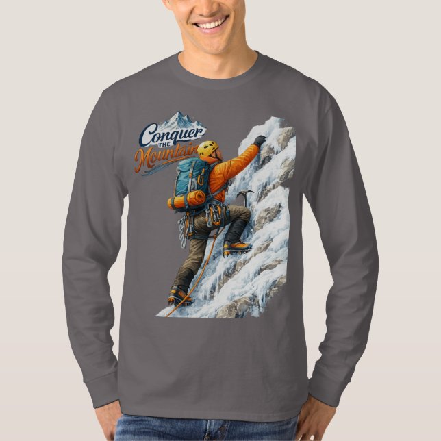 Erostra Berget Bergsklättring Äventyr Män T Shirt (Framsida)