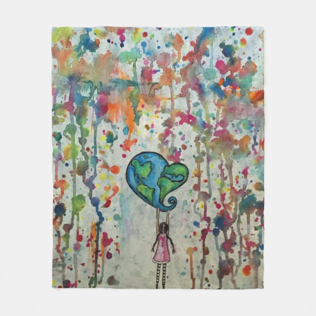 Erövra filten för kaoskärlekull fleecefilt (Framsidan)