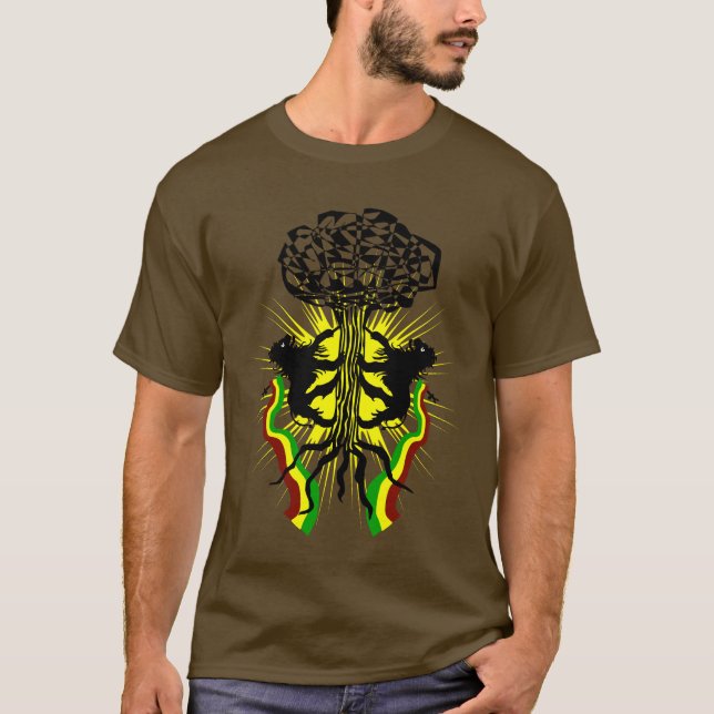 Erövra lejon T Tee Shirt (Framsida)