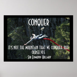 Erövra Motivationscitat Bungee jumping Poster