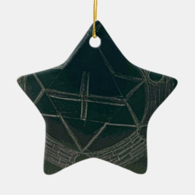 erövra och redo att vinna julgransprydnad keramik (Framsidan)