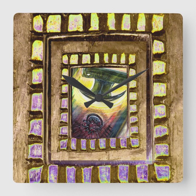 erövra över ondska fyrkantig klocka (Framsida)