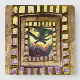 erövra över ondska fyrkantig klocka