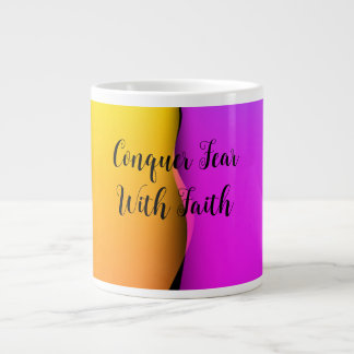 Erövra Rädsla Med Tro Specialmugg Jumbo Mugg