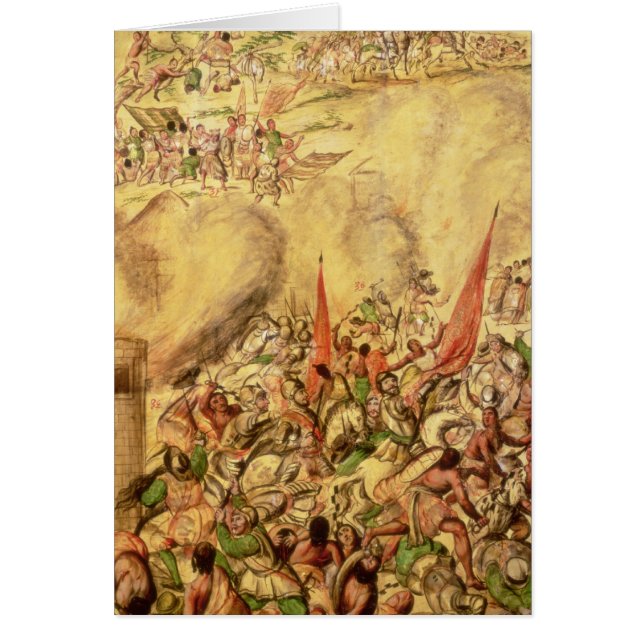 Erövring av Mexico: att dra sig tillbaka för Hälsningskort (Framsidan)