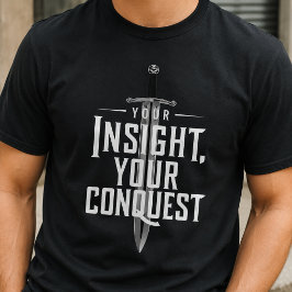 Erövring & Insikt Djärvt Inspirerande T Shirt