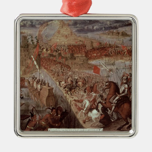 Erövringen av Tenochtitlan Julgransprydnad Metall (Framsidan)