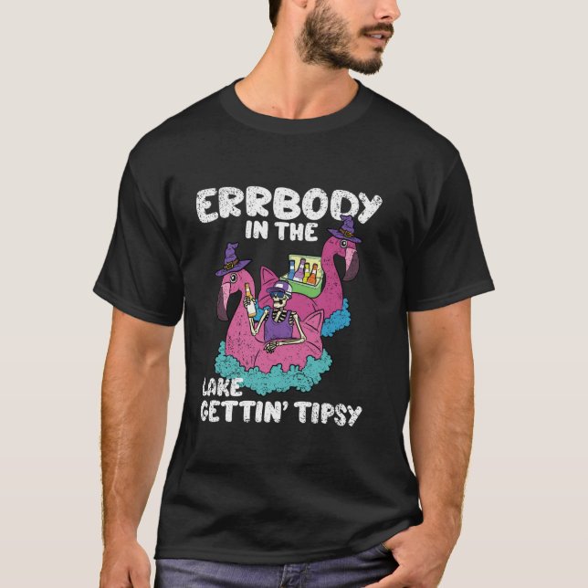 Errokropp i Sjö som blir tipsy Halloween-nuny T Shirt (Framsida)