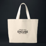 Error 404 Excuse Not Found Minimalist  Jumbo Tygkasse<br><div class="desc">For the heavy-duty mission. An oversized,  durable tote bag designed for hauling your essential tools,  gym gear,  or project files in style.</div>