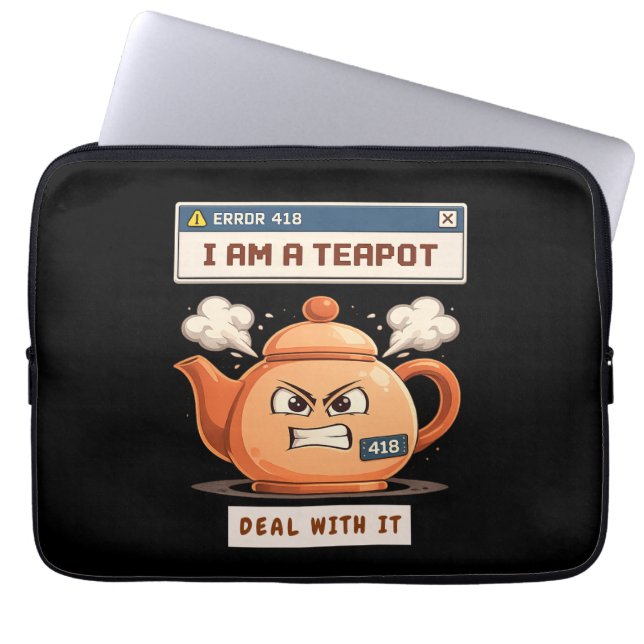 Error 418: I Am a Teapot. Laptop Fodral (Framsidan)