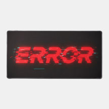 "ERROR" Glitch-estetisk utökad skrivbordsmatta