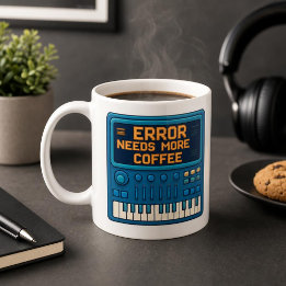 Error: Need More Coffee – Synthesizer Humor Kaffemugg