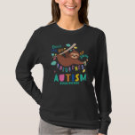 Ers Uniquness Autism Mamma Sloth T Shirt<br><div class="desc">Din unika autism Mamma Sloth T-Shirt. Låt inte din Uniqueness Autism Awareness-design som har en lutande hängning på träd gren gå. Utformning av ljus, ljus och roligt för kampanj-evenemang för att öka medvetenheten</div>