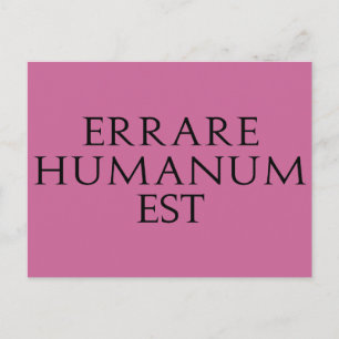 Ersällsynt Humanum Est-vykort Vykort