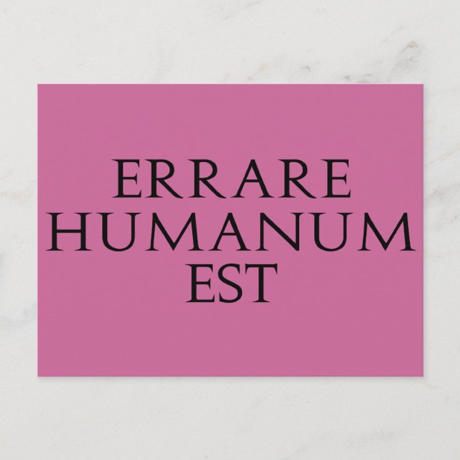 Ersällsynt Humanum Est-vykort Vykort (Framsida)