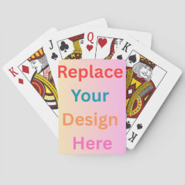 Ersätt Din Egen Design Anpassade Poker Spelkort