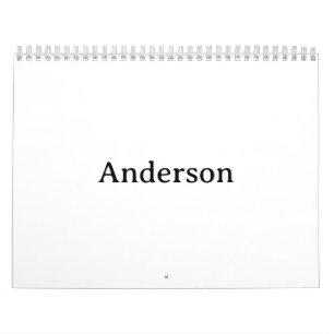 Ersätt Egen Design 8.5" x 11" 2 Sidor Medium vit Kalender