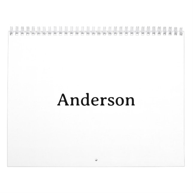Ersätt Egen Design 8.5" x 11" 2 Sidor Medium vit Kalender (Omslag)