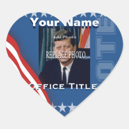 Ersätt foto | Kampanj Template Heart Hjärtformat Klistermärke