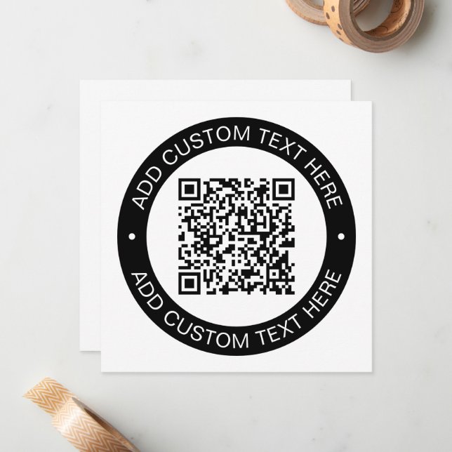 Ersätt med din egen uppladdade QR-kod eller bild Anteckningskort (Fram/Back In Situ)