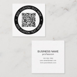 Ersätt med din egen uppladdade QR-kod eller bild Fyrkantigt Visitkort