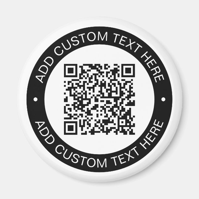 Ersätt med din egen uppladdade QR-kod eller bild Magnet (Framsidan)