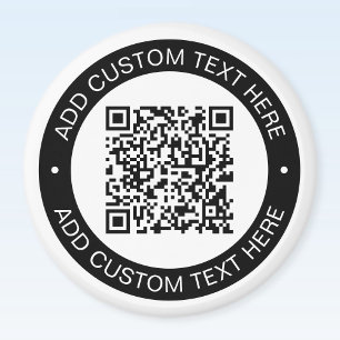 Ersätt med din egen uppladdade QR-kod eller bild Magnet