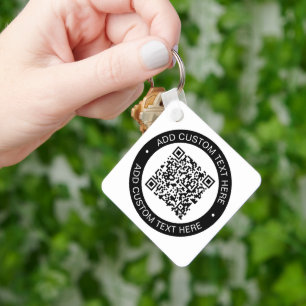 Ersätt med din egen uppladdade QR-kod eller bild Nyckelring
