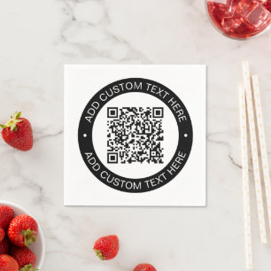 Ersätt med din egen uppladdade QR-kod eller bild Pappersservett