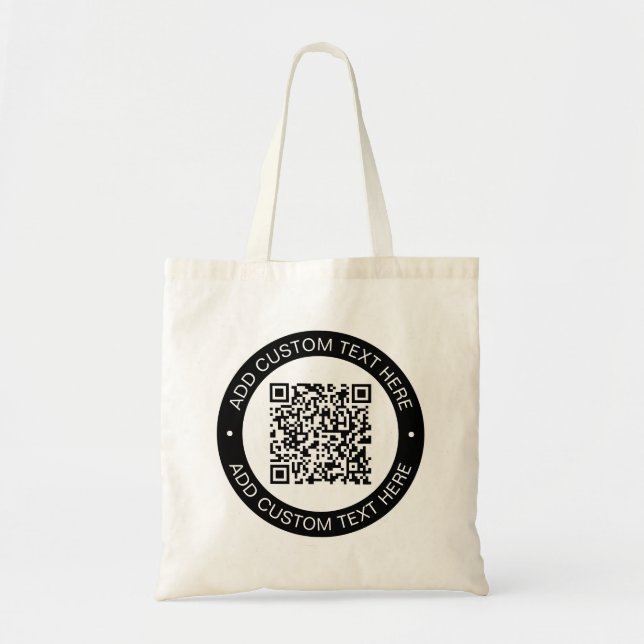 Ersätt med din egen uppladdade QR-kod eller bild Tygkasse (Framsidan)