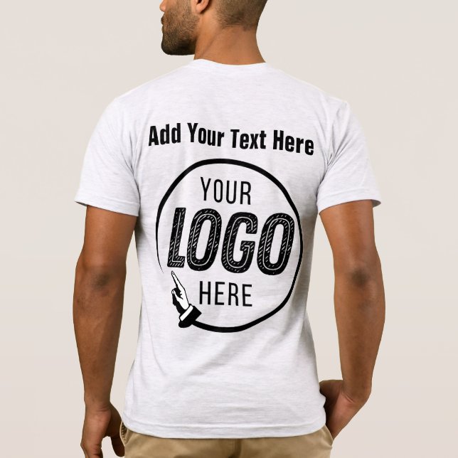 Ersätt med Logotypens fotobildsPersonlig T Shirt (Baksida)