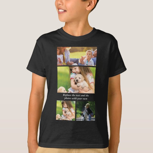 Ersätt text och foton med dina egna t shirt (Framsida)