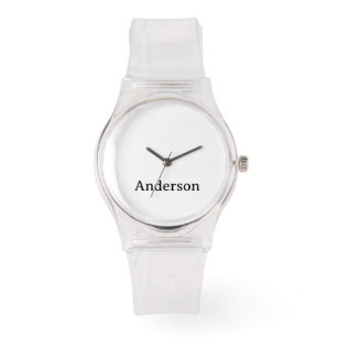 Ersätt text silikonrem klar armbandsur