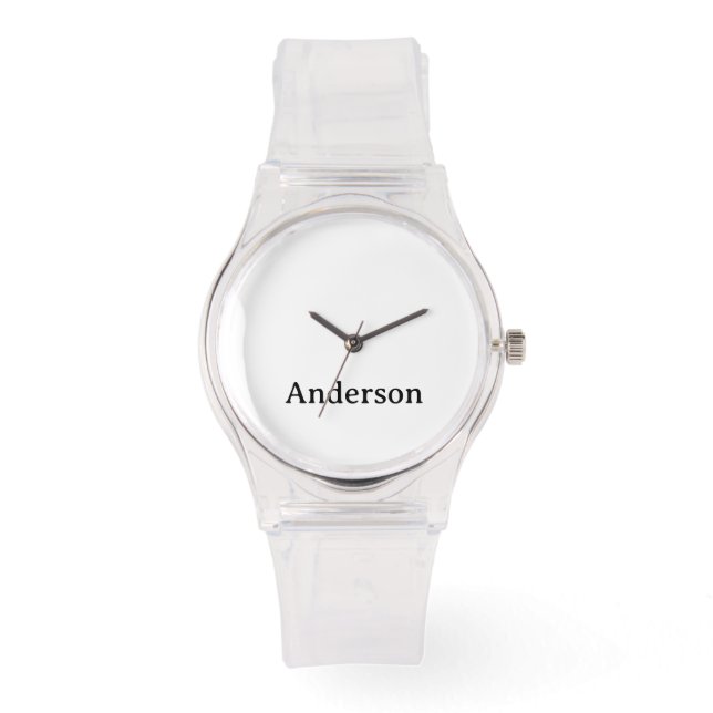 Ersätt text silikonrem klar armbandsur (Framsida)