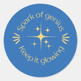 Ersättning till Cute Blue-mousserande diamantlärar Runt Klistermärke