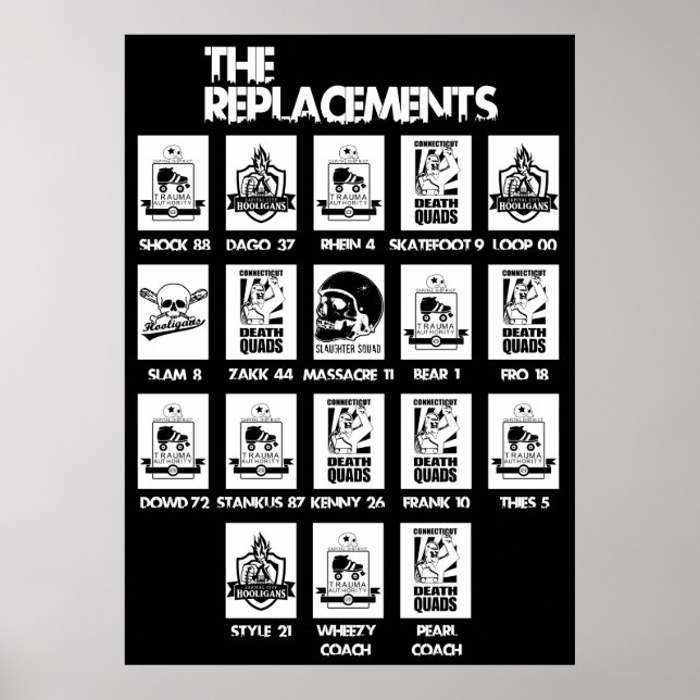 "Ersättningar" MVC III-lineup Poster (Framsidan)