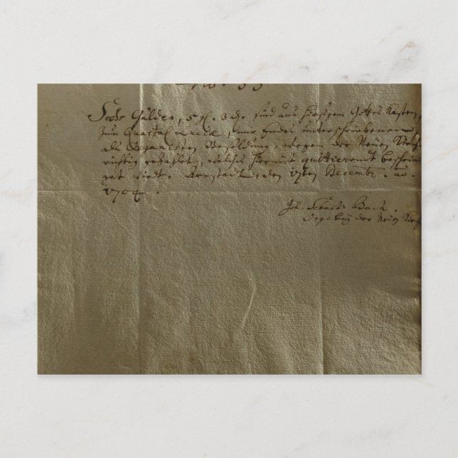 Ersättningsmottagning, 17 december, 1704 vykort (Framsida)