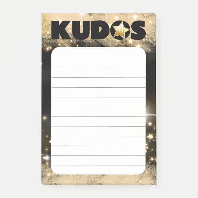 Ersättningsstjärna kudos för medarbetare post-it block (Framsida)