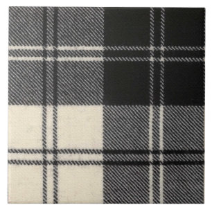 Erskine B/W Modern Original Scottish Klan Tartan Kakelplatta