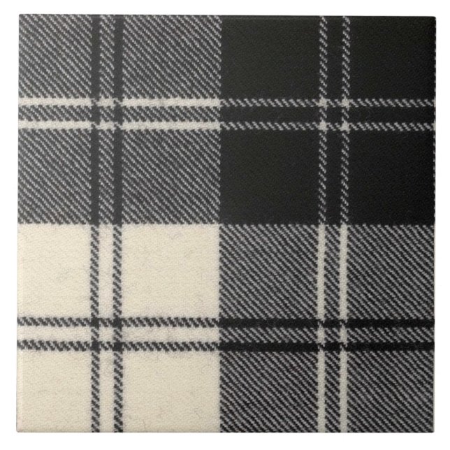 Erskine B/W Modern Original Scottish Klan Tartan Kakelplatta (Framsidan)