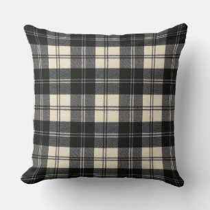 Erskine Black and White Modern Original Tartan Kudde