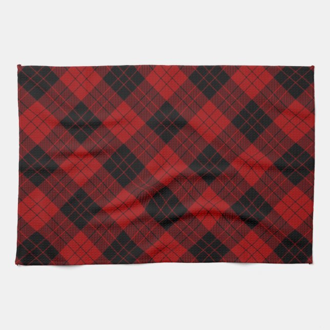 Erskine (Paton) Tartan Skotsk Plaid Mönster Kökshandduk (Horisontell)