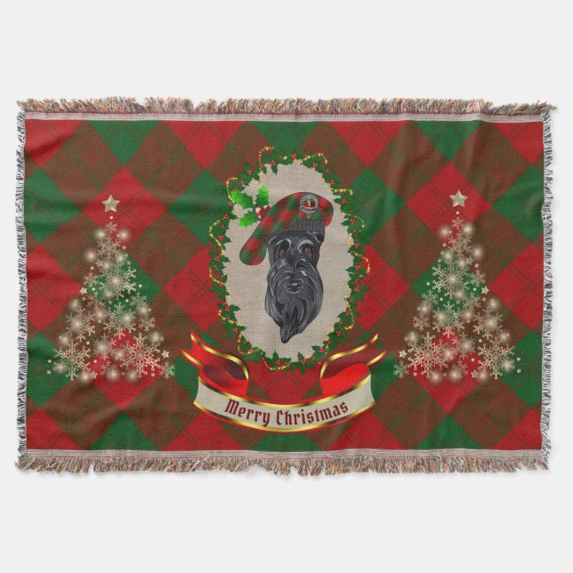 Erskine Scottie Hund jul Throw Blanket Filt (Framsidan)