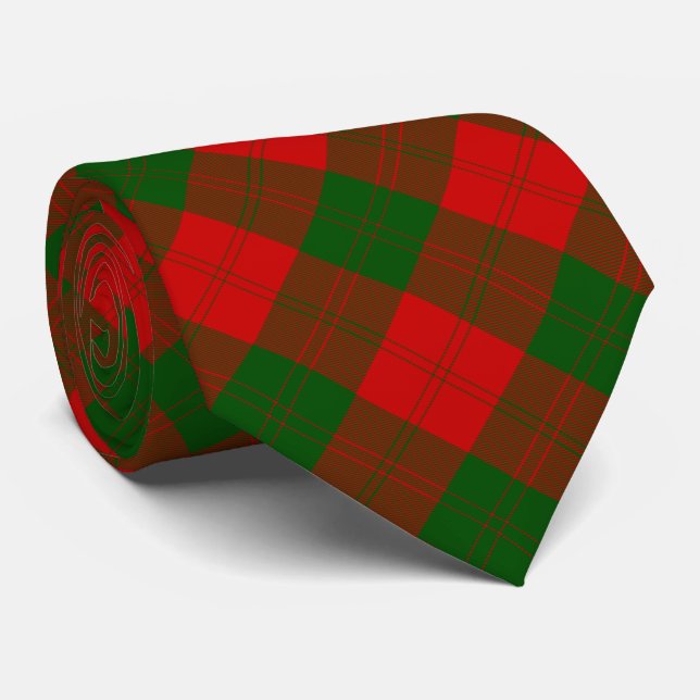 Erskine tartan red grönt plaid slips (Rullad)